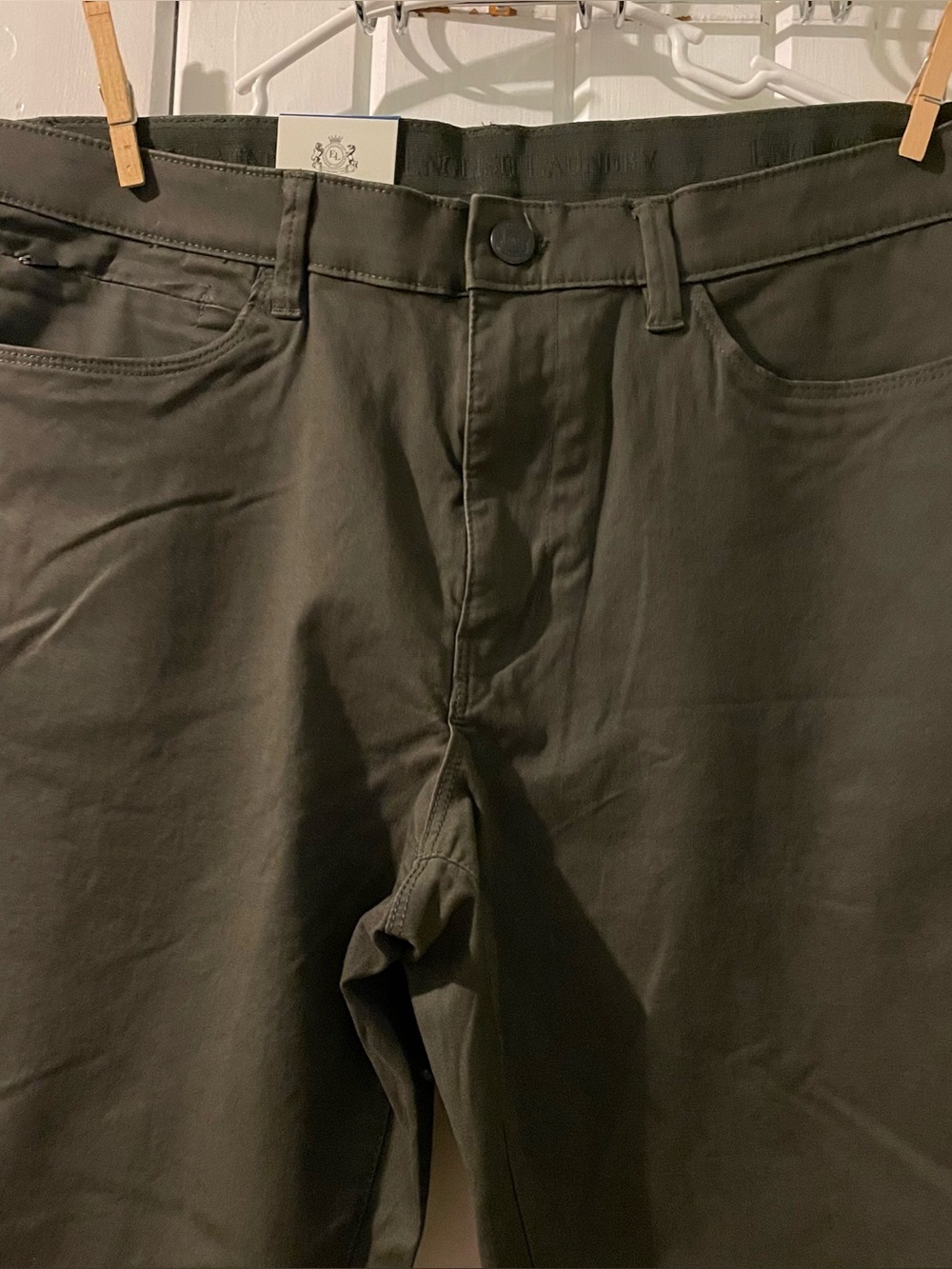 English Laundry military green stretch deck pants 36 30 NWT